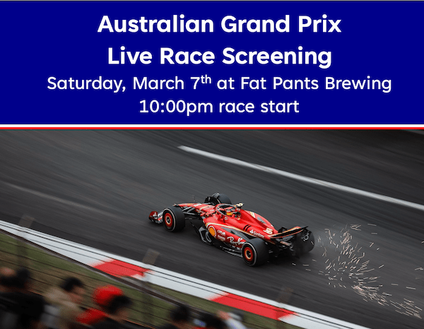 Join Us Saturday March 7th for the Australian Grand&nbsp;Prix