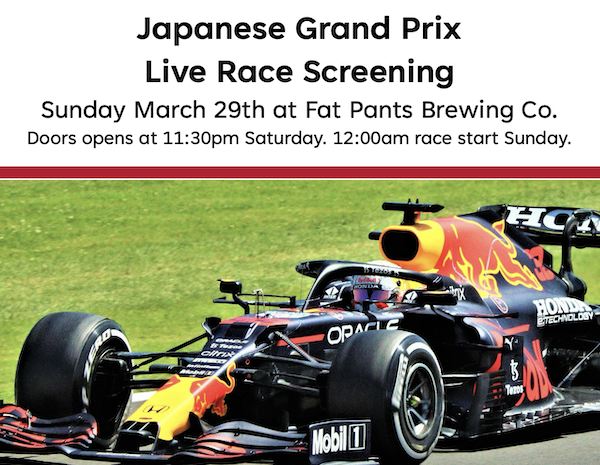 Join Us Sunday March 29th for the Japanese Grand&nbsp;Prix