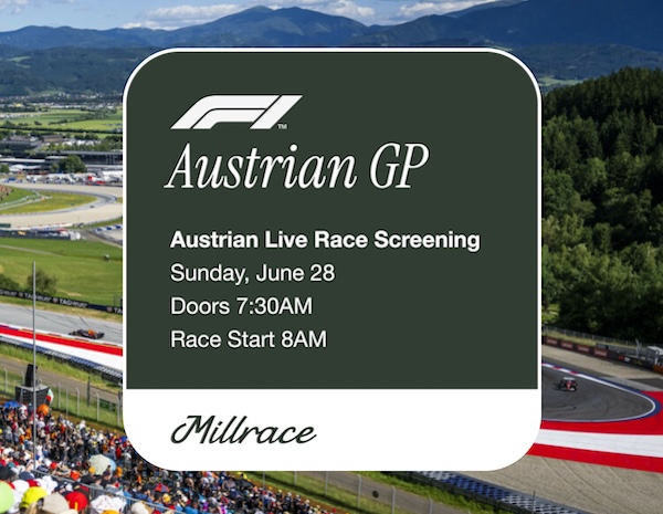 Join Twin Cities Formula 1 club on Sunday June 28th for an Austrian Grand Prix watch party at Millrace Motor Club