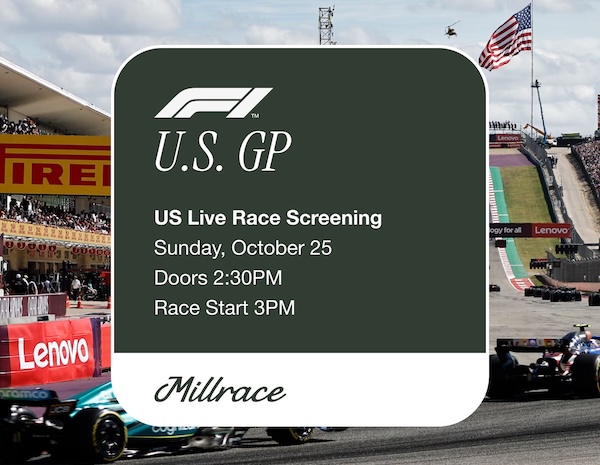 Join Us Sunday, October 25th, for the United States Grand&nbsp;Prix