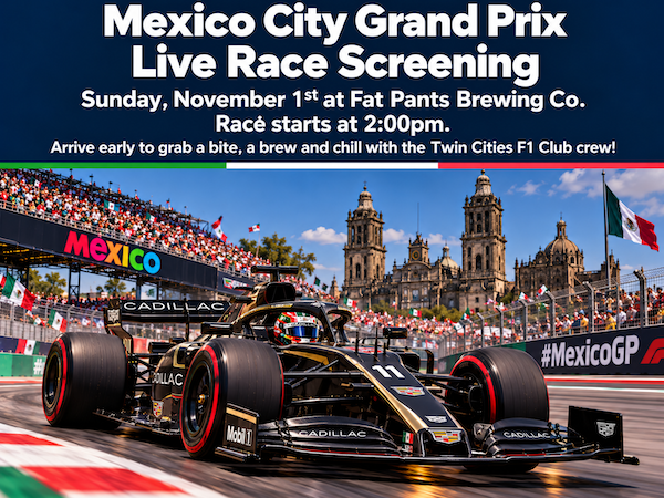 Join Us Sunday, November 1st, for the Mexico City Grand&nbsp;Prix