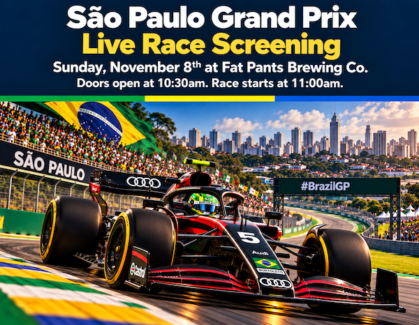 Join Us Sunday, November 8th, for the São Paulo Grand&nbsp;Prix