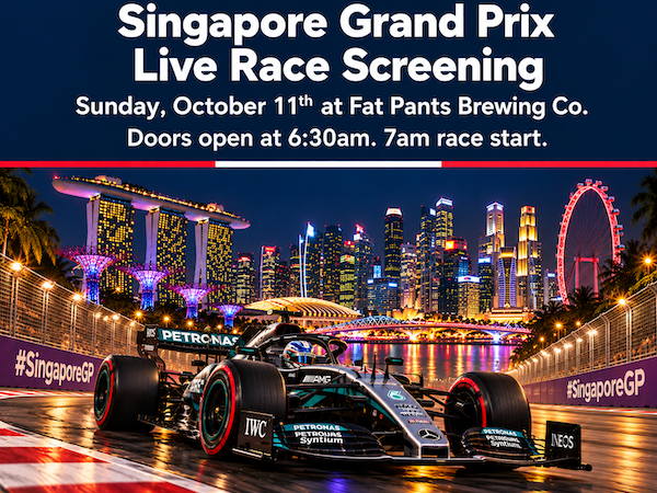 Join Us Sunday, October 11th, for the Singapore Grand&nbsp;Prix